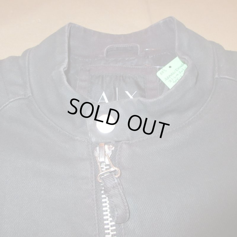 画像4: USED 00's ARMANI EXCHANGE アルマーニ エクスチェンジ ライダースジャケット BLK / 201010 (4)