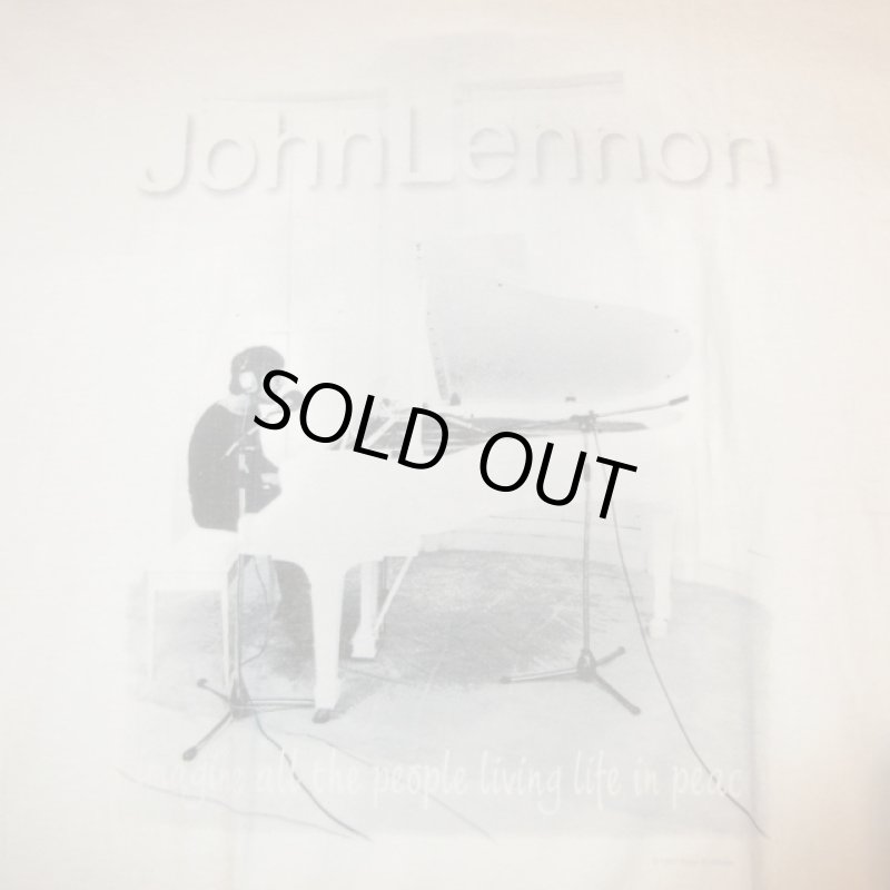画像1: USED 90's JOHN LENNON ジョンレノン imagine Tシャツ WHT / 201026 (1)