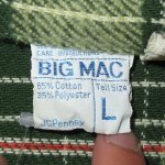 画像4: USED 70's BIG MAC ビッグマック ストアブランド ヘヴィネルシャツ GRN / 201104 (4)