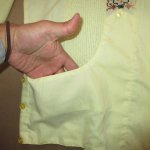 画像6: USED 70's BRUMMEL 刺繍入り 長袖 メキシカンシャツ YEL / 201104 (6)