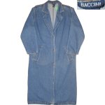 画像1: USED 80's BACCINI デニムコート ジャケット BLUE / 201012 (1)