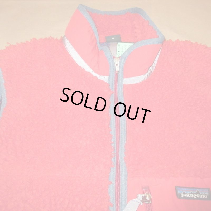 画像7: USED 00's patagonia パタゴニア レトロX フリースベスト KIDS RED / 201115 (7)
