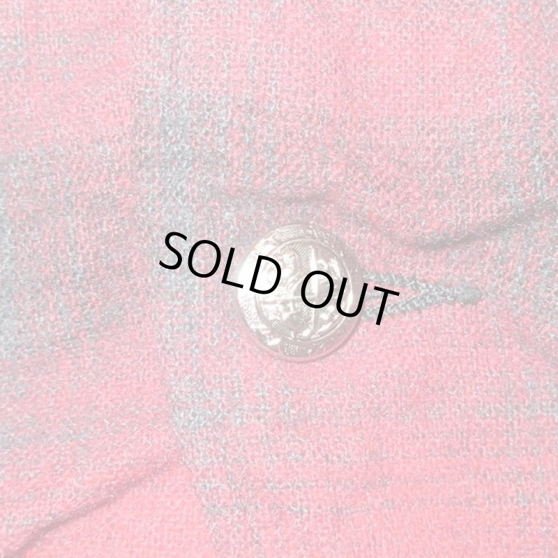 画像5: USED 50's PENDLETON ペンドルトン ウールマーク無し オンブレチェック ウールベスト RED×BLK / 201206 (5)