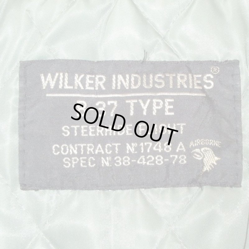 画像3: USED 80's WILKER INDUSTRIES B-37 TYPE レザーフライトジャケット BRW / 210105 (3)