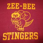 画像3: USED 70's ZEE-BEE STINGERS ナイロン フットボールTシャツ BUG / 210115 (3)