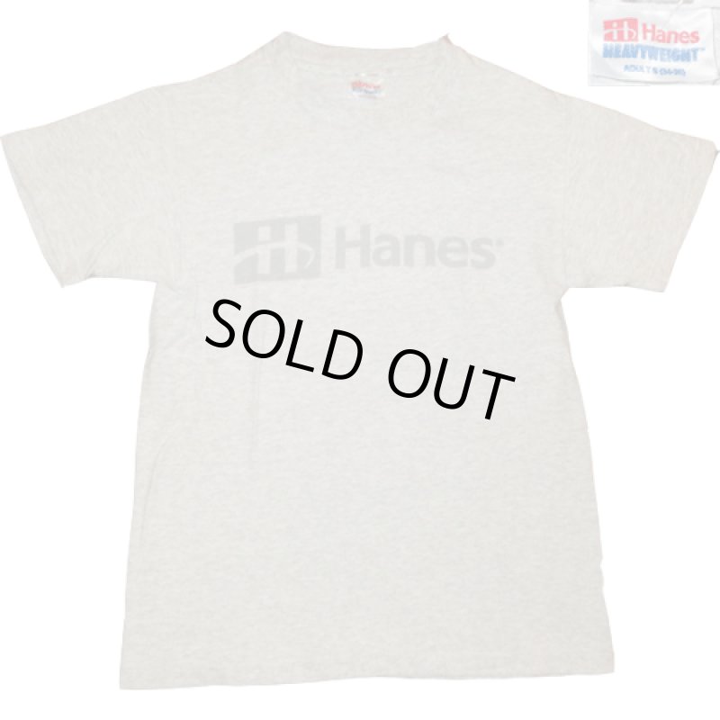 画像1: USED 90's Hanes ヘインズ ロゴ アドバタイジング Tシャツ GRY / 210115 (1)