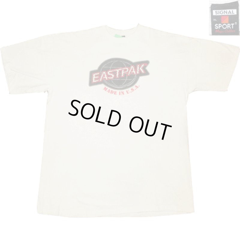 画像1: USED 90's EASTPAK イーストパック アドバタイジング Tシャツ WHT / 210115 (1)
