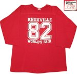 画像1: USED 80's KNOXVILLE WORLD FAIR 1982 ナンバリング７分袖 フットボールTシャツ RED / 210115 (1)
