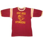 画像1: USED 70's ZEE-BEE STINGERS ナイロン フットボールTシャツ BUG / 210115 (1)