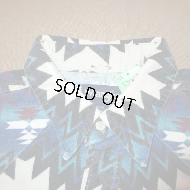 画像5: USED 90's Wrangler ラングラー ネイティヴ柄 ネルシャツ MIX / 210127 (5)