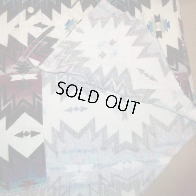 画像8: USED 90's Wrangler ラングラー ネイティヴ柄 ネルシャツ MIX / 210127 (8)