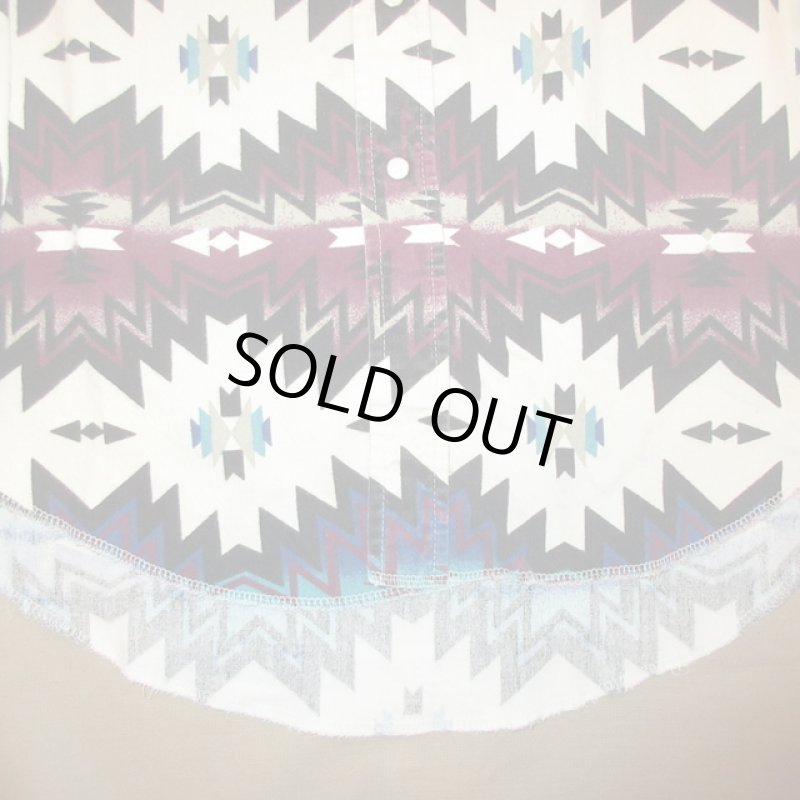 画像6: USED 90's Wrangler ラングラー ネイティヴ柄 ネルシャツ MIX / 210127 (6)