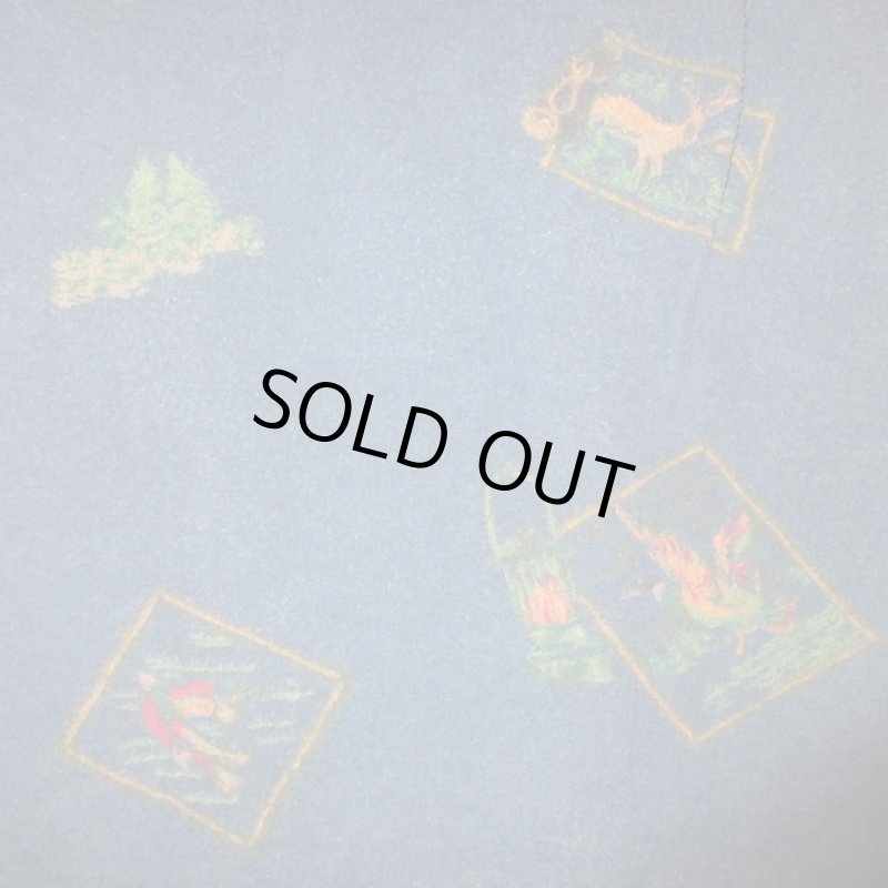 画像4: USED 80's Eddie Bauer エディバウアー 黒タグ ハンティング柄 シャモアクロス ネルシャツ NVY / 210127 (4)