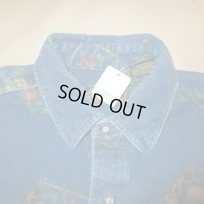 画像6: USED 80's Eddie Bauer エディバウアー 黒タグ ハンティング柄 シャモアクロス ネルシャツ NVY / 210127 (6)