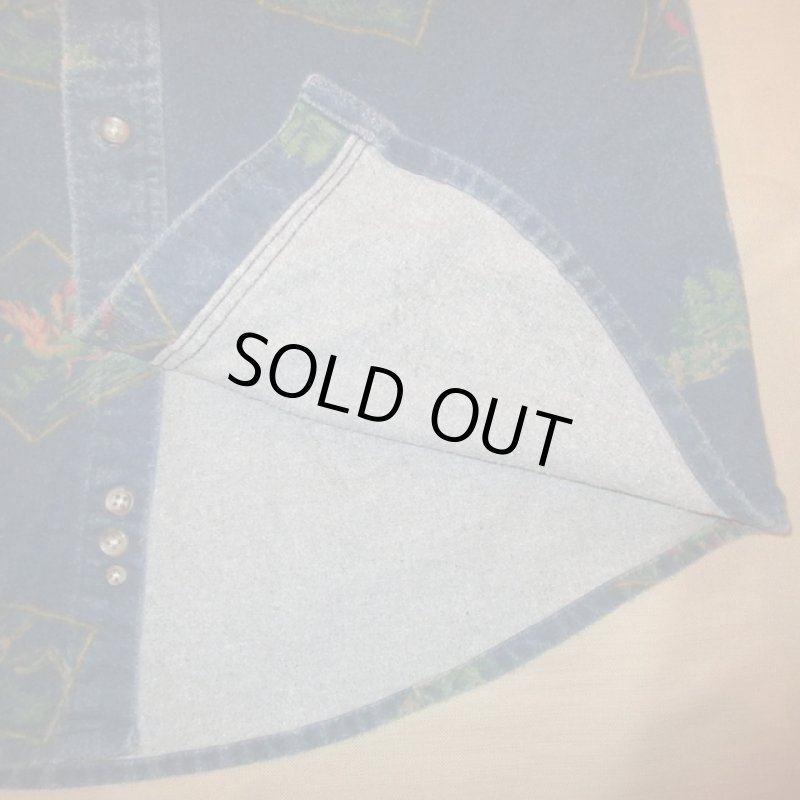 画像8: USED 80's Eddie Bauer エディバウアー 黒タグ ハンティング柄 シャモアクロス ネルシャツ NVY / 210127 (8)