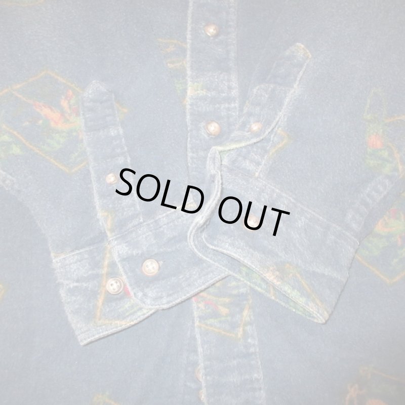 画像7: USED 80's Eddie Bauer エディバウアー 黒タグ ハンティング柄 シャモアクロス ネルシャツ NVY / 210127 (7)