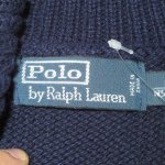 画像3: USED 90's Ralph Lauren ラルフローレン ショールカラー コットンニット ノルディックセーター NVY / 210201 (3)
