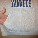 画像7: USED 80's NEW YORK YANKEES NYヤンキース スウェットパーカ GRY /210204 (7)