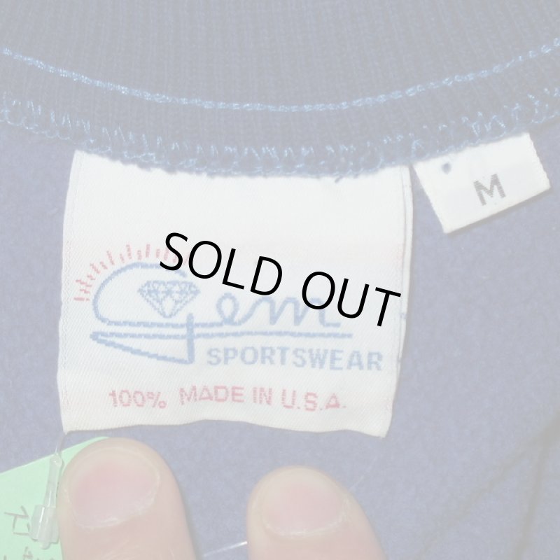画像3: USED 80's GEM SPORTWEAR スウェット スナップカーディガン BLUE /210204 (3)
