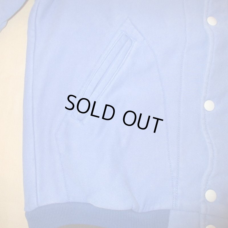 画像7: USED 80's GEM SPORTWEAR スウェット スナップカーディガン BLUE /210204 (7)