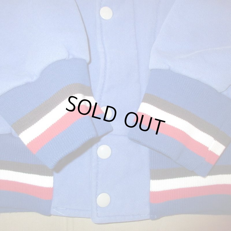 画像6: USED 80's GEM SPORTWEAR スウェット スナップカーディガン BLUE /210204 (6)