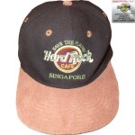 画像1: USED 90's HARD ROCK CAFE ハードロックカフェ キャップ 帽子 BLK / 210217 (1)