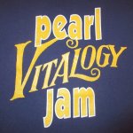 画像1: USED 90's PEARL JAM パールジャム VITALOGY バイタロジー プロモ Tシャツ NVY / 210228 (1)