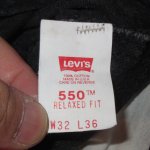 画像2: USED 90's Levi’ｓリーバイス 550 アメリカ製 ブラックデニム バギーパンツ BLK / 210307 (2)