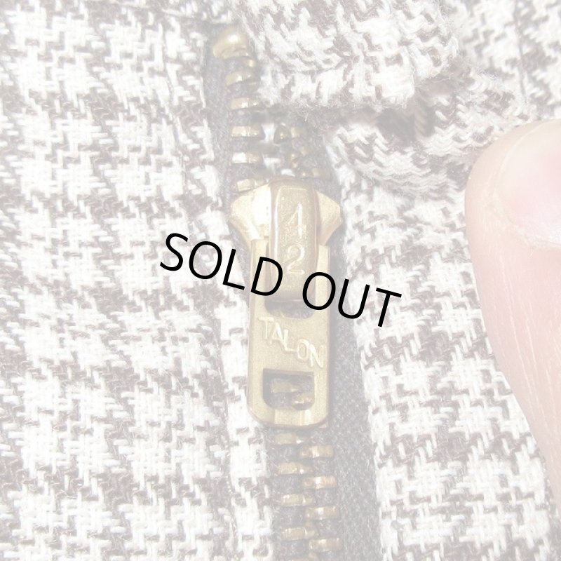 画像4: USED 70's Lee リー 千鳥格子 ブーツカット フレアパンツ BEI / 210311 (4)