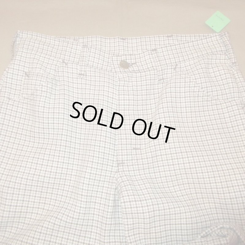 画像6: USED 70's Lee リー 千鳥格子 ブーツカット フレアパンツ BEI / 210311 (6)