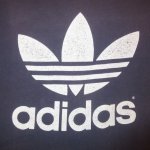 画像3: USED 90's adidas アディダス トレフォイル ロゴ アメリカ製 Tシャツ NVYWHT×WHT / 210315 (3)