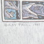 画像4: USED 90's RAY TROLL レイトロール アート 魚 Tシャツ GRY / 210316 (4)