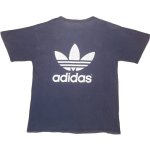 画像2: USED 90's adidas アディダス トレフォイル ロゴ アメリカ製 Tシャツ NVYWHT×WHT / 210315 (2)