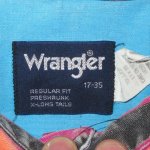 画像3: USED 90's Wrangler ラングラー マルチストライプ コットン 長袖シャツ MIX / 210330 (3)