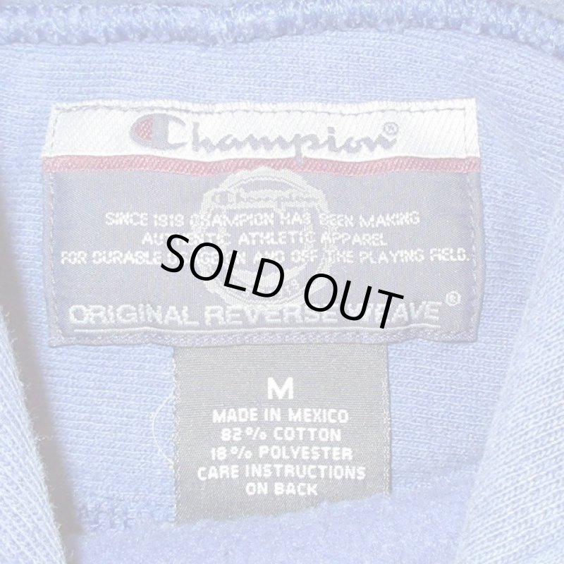 画像3: USED 00's CHAMPION チャンピオン リバースウィーヴ スウェットパーカ BLUE /210412 (3)