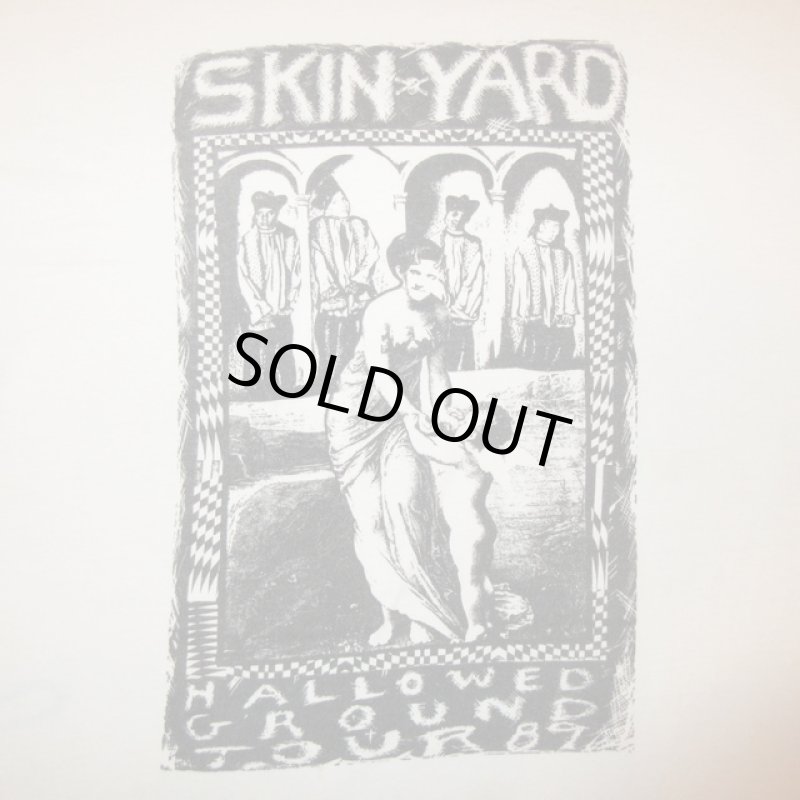 画像1: USED 80's SKINYARD スキンヤード HALLOWED GROUND TOUR Tシャツ WHT / 210418 (1)