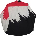 画像2: USED 90's MO' BETTA スタンドカラー デザインシャツ MIX / 210429 (2)