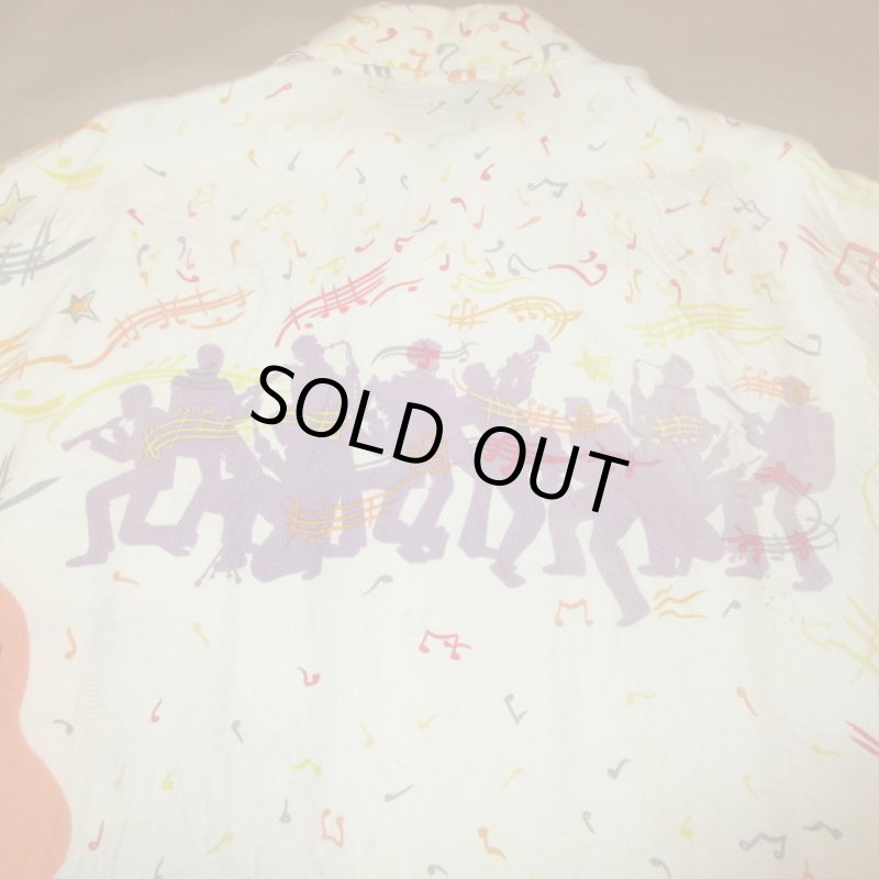 画像10: USED 90's Silversilk ジャズ総柄 シルクシャツ MIX / 210429 (10)