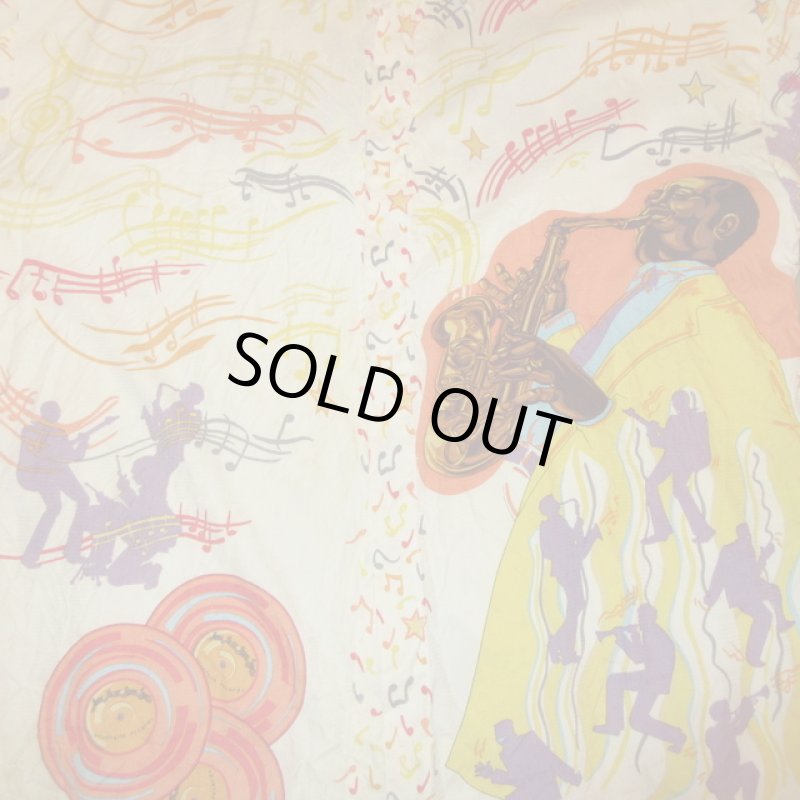 画像5: USED 90's Silversilk ジャズ総柄 シルクシャツ MIX / 210429 (5)