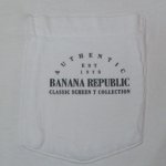 画像6: USED 80's BANANA REPUBLIC バナナリパブリック 地球儀 胸ポケ Tシャツ WHT / 210506 (6)