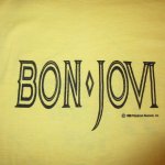 画像4: DEADSTOCK 80's BON JOVI ボンジョヴィ Slippery When Wet プロモ Tシャツ YEL / 210509 (4)