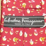 画像4: USED 90's Salvatore Ferragamo サルバトーレ フェラガモ 鳥 シルク ネクタイ made in ITALY / 210512 (4)
