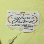画像3: USED 70's GUAYABERA Boliver キューバシャツ YEL / 210519 (3)