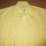 画像5: USED 70's GUAYABERA Boliver キューバシャツ YEL / 210519 (5)