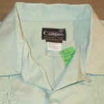 画像5: USED 90's Campos 刺繍 メキシカン キューバシャツ BLUE / 210519 (5)