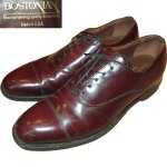画像1: USED 80's BOSTONIAN ボストニアン レザーシューズ made in USA WINE / 210515 (1)