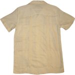 画像2: USED 70's CONTINENTAL 刺繍 メキシカン キューバシャツ BEI / 210519 (2)