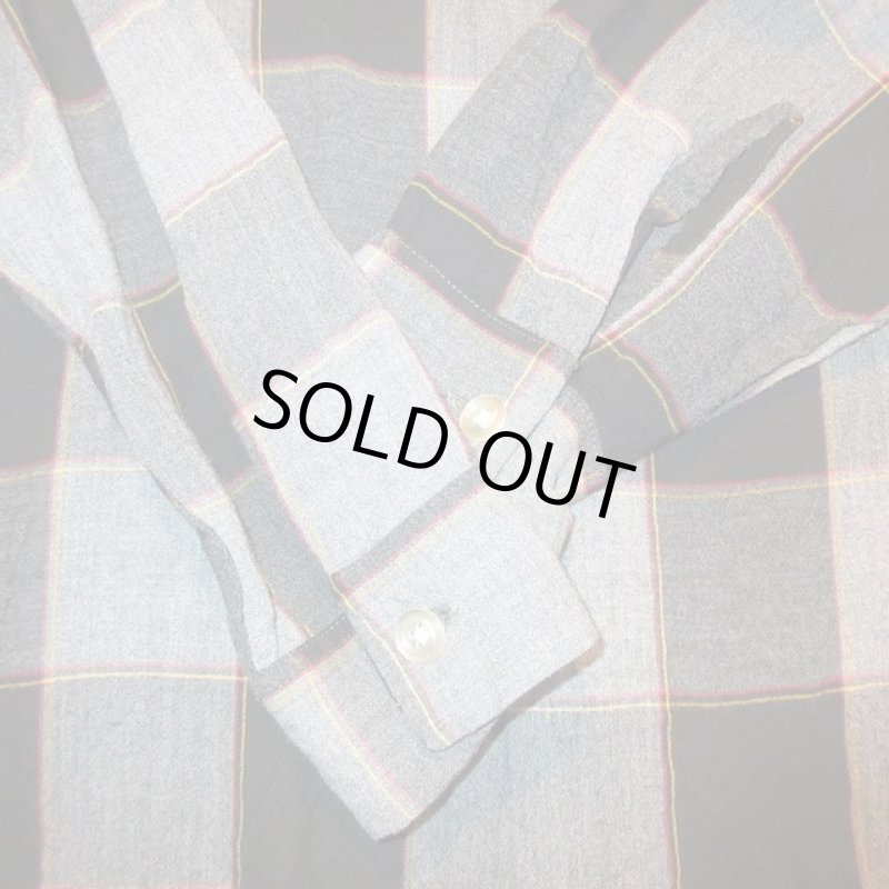 画像7: USED 60's NATIONAL ナショナル ブラックベース レーヨンシャツ MIX / 210527 (7)