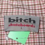 画像3: USED 90's BITCH skateboarding ビッチ スケートブランド ジップアップ 長袖シャツ PINK / 210527 (3)