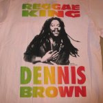 画像3: 美品 90's DENNIS BROWN デニスブラウン レゲエ オープンカラー 半袖シャツ PINK  / 210531 (3)